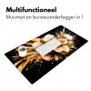 Bloemen - Goud - Graffiti - Zwart - Abstract Muismat XXL klein -sfeer4