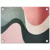 Abstract - Golven - Sierlijk - Roze tuinposter los doek klein -3d