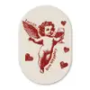 Cupido - Hartjes - Rood - Klassiek Wandcirkel Ovaal Forex klein -3d