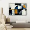 Abstract - Vormen - Goud - Blauw - Geometrisch canvas 2cm klein -sfeer6
