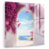 Zee - Roze - Bloemen - Poort plexiglas 5mm klein -zzzproduct_nieuw