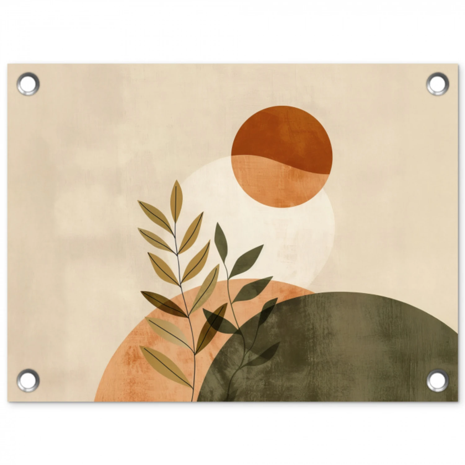 Takken - Vormen - Abstract tuinposter los doek klein -3d