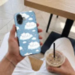Kitten - Wolken - Blauw Toughcase MagSafe Apple iPhone 17 klein 1017 -Sfeer1M