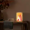 Kippen - Oranje - Vlakken Light Box met kabel (Tafellamp) klein -sfeer4