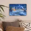 Winteravond - Kerstdorp - Donker canvas 2cm klein -sfeer1