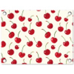 Kersen - Minimalistisch - Rood tuinposter los doek klein 239 -3d