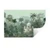 Tropische tuin - Koepelgebouw - Bloemen Muursticker klein -3d
