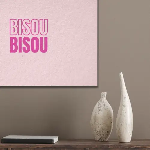 Bisou - Roze - Minimalistisch PET vilt klein -sfeer6_closeup