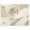 Beige organisch - Klassiek Naambord Rechthoek middel -3d