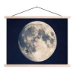 Ruimte - Maan - Kosmos textielposter latten blank klein -3d