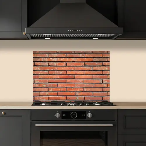 Rood - Bakstenen - Muur - Beschadiging keuken achterwand spatscherm klein 900 -sfeer1