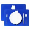 Tulp - Minimalistisch - Bladeren - Wit Placemat vinyl groot -zzsfeer2_Kitchenyeah-website