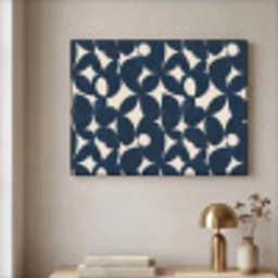 Modern - Geometrisch - Blauw Textielframe zwart klein 947 -sfeer2