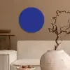 Blauw - Effen kleur - Donkerblauw Wandcirkel kunststof plaat 5mm dik klein 188 -sfeer1