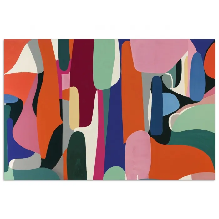 Vormen - Ritmisch - Kleuren - Abstract poster papier klein -3d