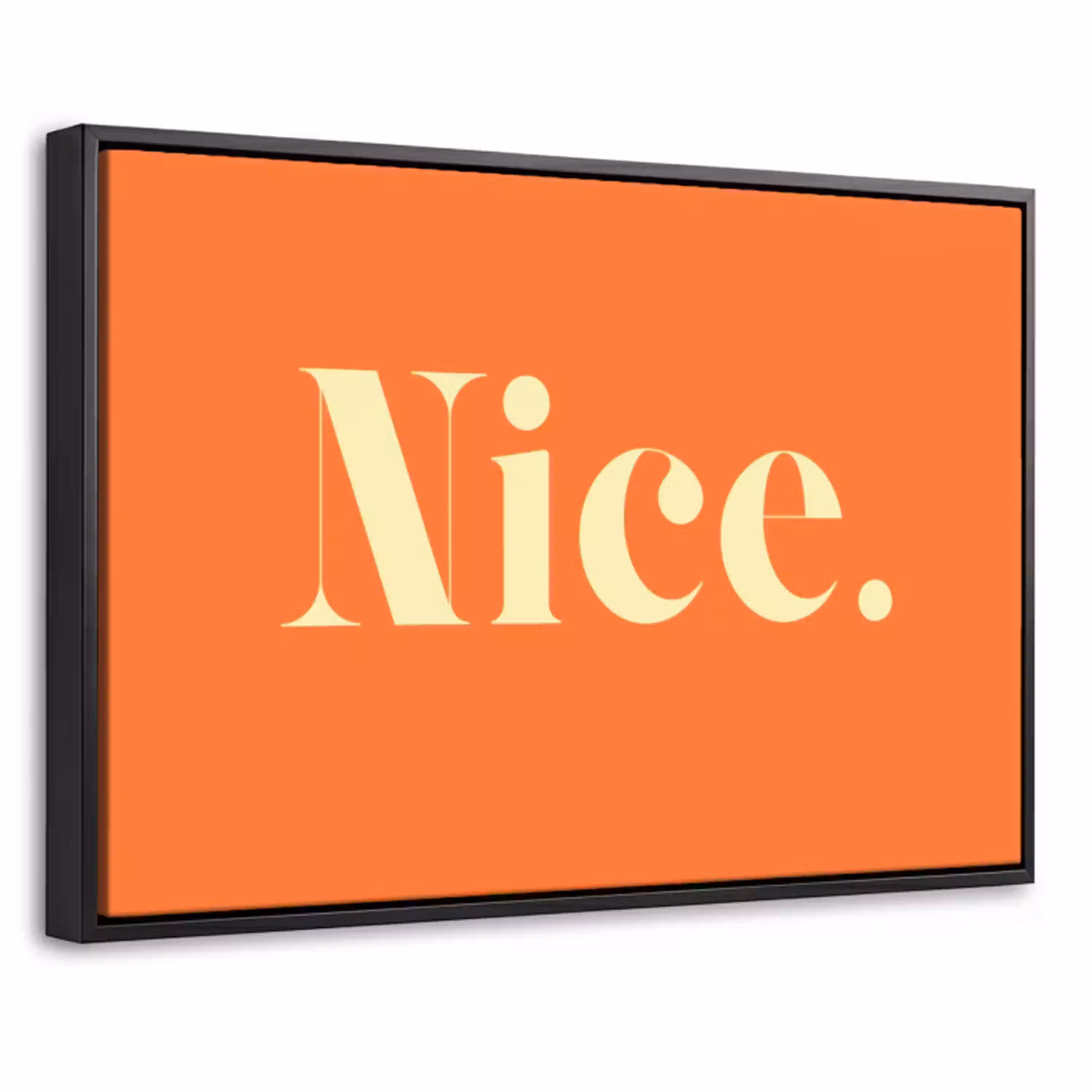 Oranje - Gebroken wit - Nice Canvas met baklijst klein -threedimensional_3d_global