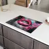 Lippen - Felroze - Graffiti - Verfstrepen Inductie beschermer vinyl 3mm klein -sfeer8