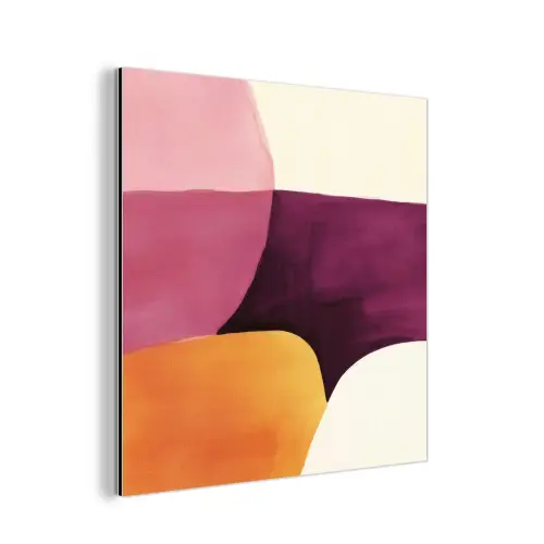 Vormen - Abstract - Kleurrijk aluminium wit klein -3d