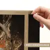 Koptelefoon - Bruin - Dynamische penseelstreken Light Box met batterij (Wandlamp) middel -USP_websiteprintNL
