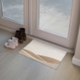 Abstract - Golven - Modern - Beige Deurmat klein -sfeer3