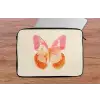 Oranje - Vlinder - Minimalistisch laptophoes neopreen klein -tafel