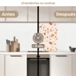 Terrazzo -  Patroon - Kleurrijk - Zalm keuken achterwand 2 middel 865 -voor-na2_ES