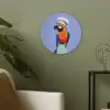 Papegaai - Koksmuts - Vogel - Leuk Akoestische PET Vilt - Rond klein -sfeer2