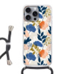 Bloemen - Botanisch - Kleurrijk Hoesje iPhone 16 Pro Max met koord klein 804 -3d