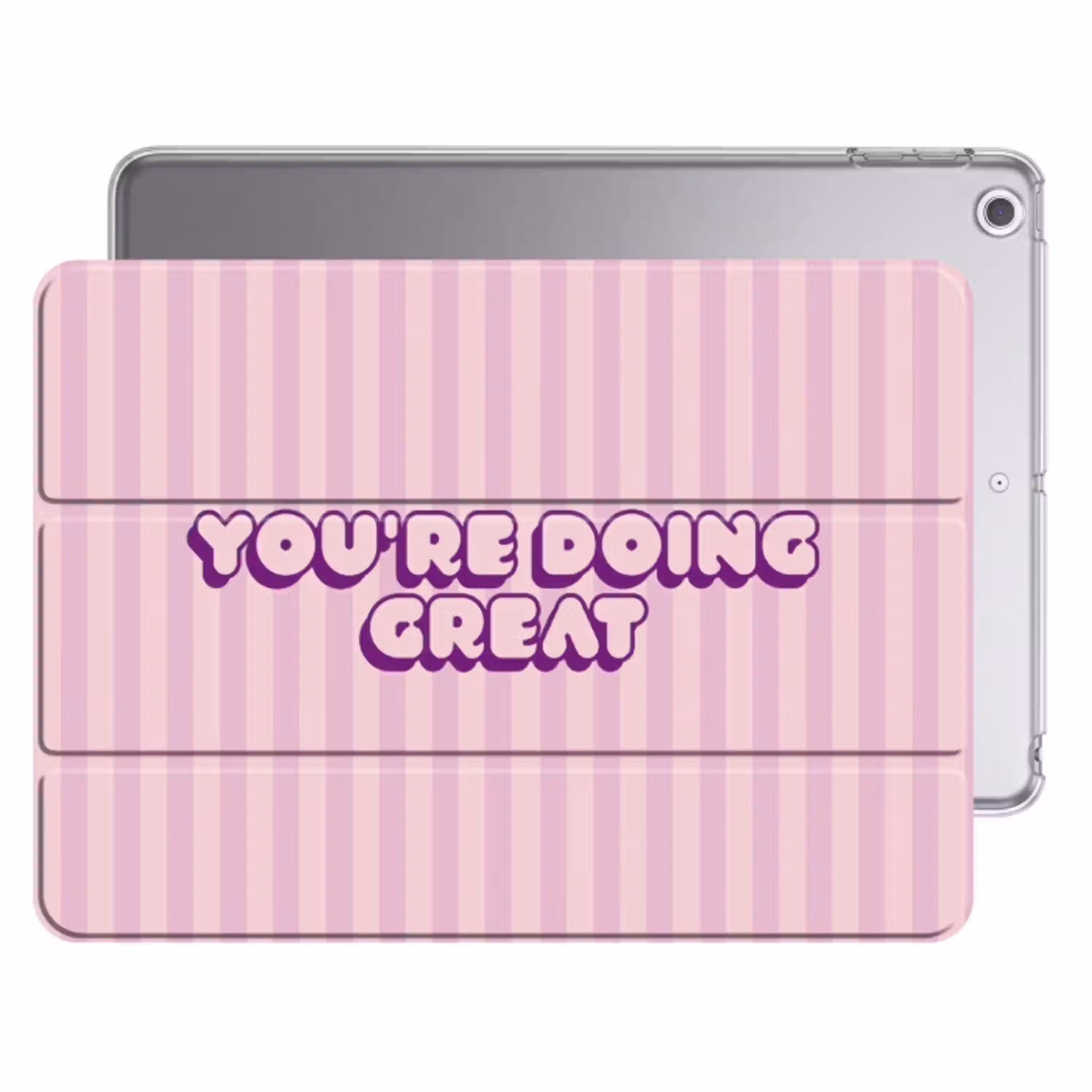 Paars - Strepen - You're doing great - Schaduw Apple iPad 2017 middel -threedimensional_3d_global