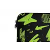 Gaming - Vormen - Pijlen - Abstract - Zwart laptophoes neopreen klein -detail