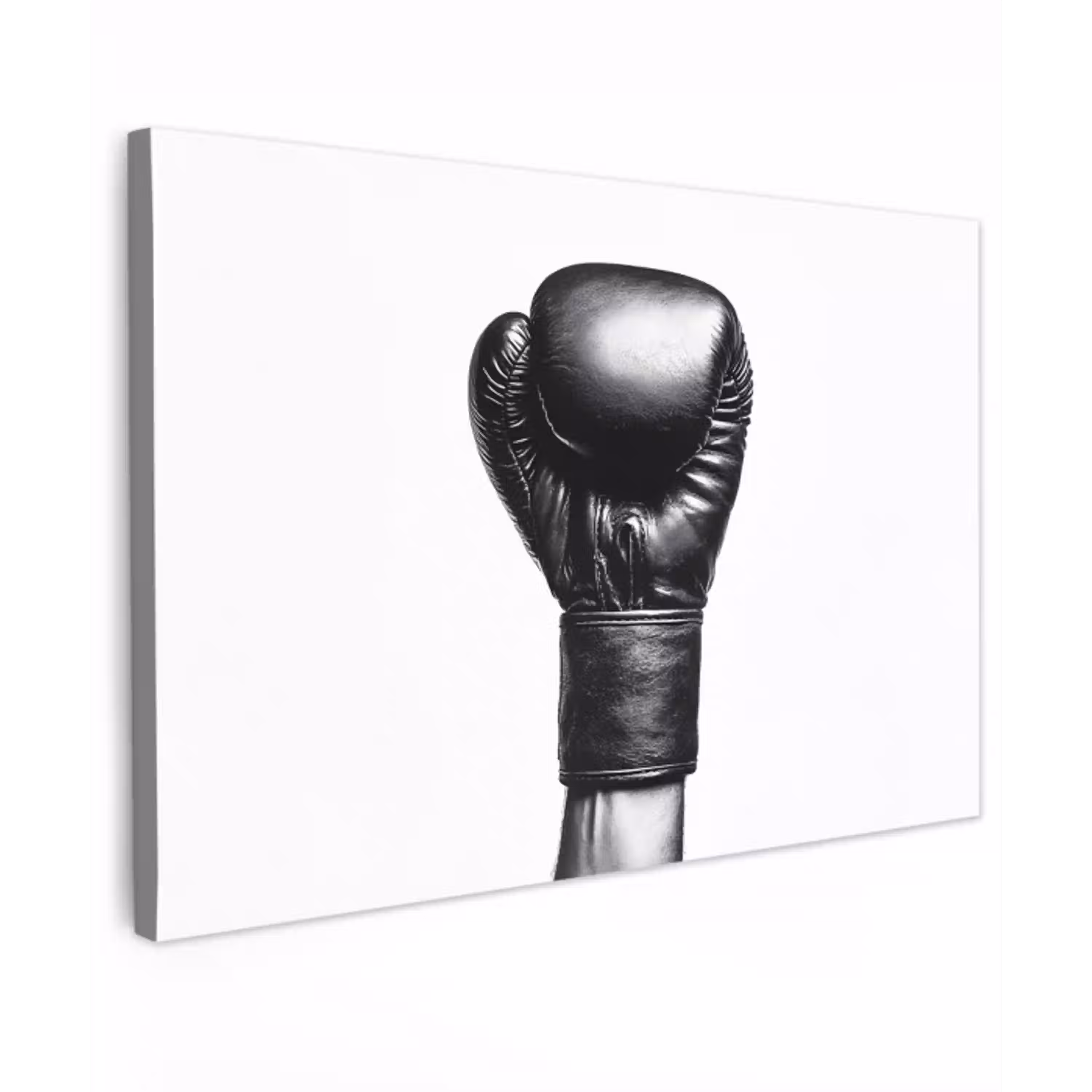 Bokshandschoen - Zwart - Hand canvas 2cm klein -z3d