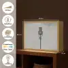Microfoon - Vintage - Illustratie - Grijs Light Box met batterij (Wandlamp) middel -USP_websiteoverzichtNL