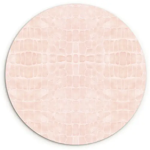 Krokodil - Leer - Zacht - Roze Wandcirkel plexiglas klein 852 -3d