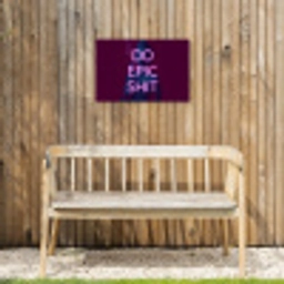 Buste - Neon - LED - Letters Tuinposter op houten frame 2 cm dik klein -sfeer4