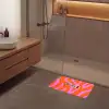 Zebraprint - Grafisch - COOL - Oranje Badmat klein -sfeer2