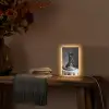 Paard - Bord - Pasta - Tafelkleed - Zwart Wit - Dieren Light Box met kabel (Tafellamp) klein -sfeer4