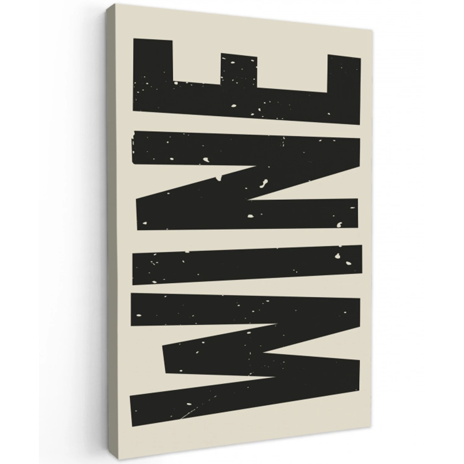 Zwart - Wijn - Decoratie - Vintage Tuinposter op houten frame 2 cm dik klein -3d