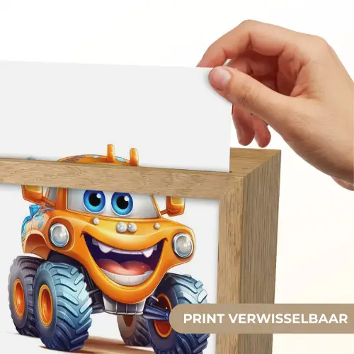 Auto - Oranje - Jongen - Kind Light Box met kabel (Kinderlampje) klein -USP_websiteprintNL