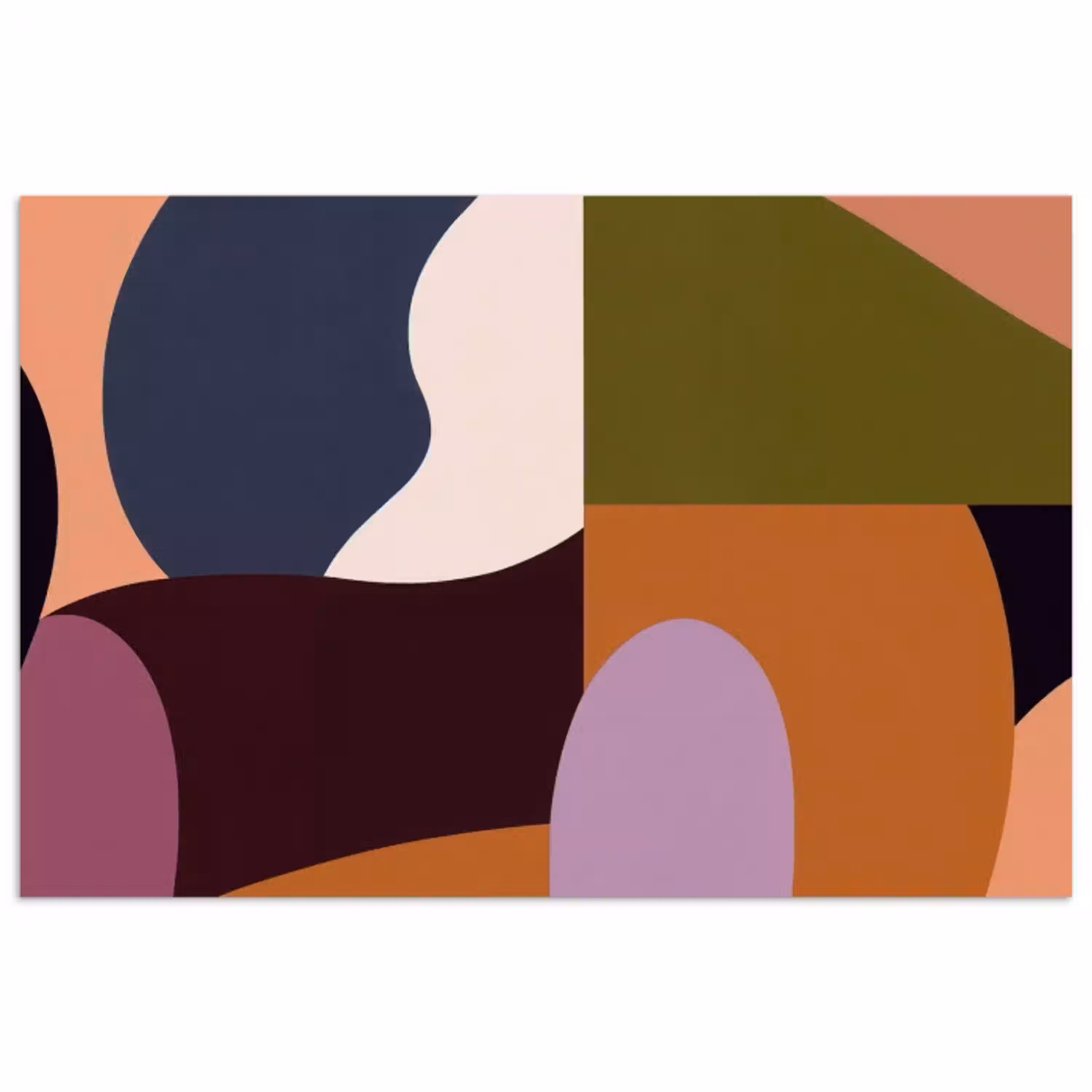 Vormen - Abstract - Kleuren - Vierkant poster papier klein -3d