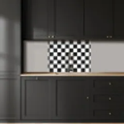 Klassiek - Patroon - Zwart - Wit keuken achterwand 2 middel 865 -sfeer1