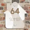 Abstract beige - Modern Naambord Huisje klein -sfeer6