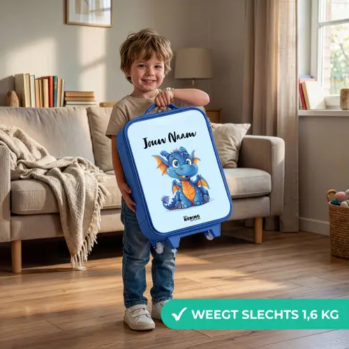 Dinky draakje Kinderkoffer - Blauw klein -sfeer2_NL