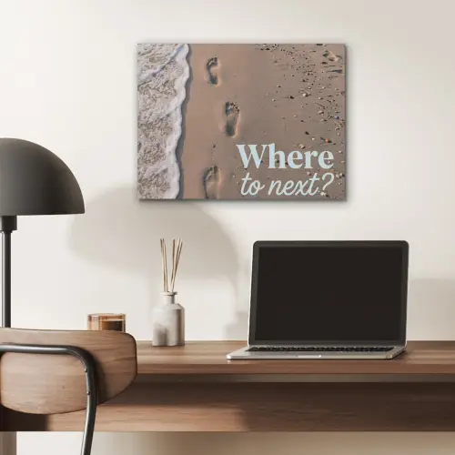 Where to next - Strand - Voetstappen PET vilt klein -sfeer5