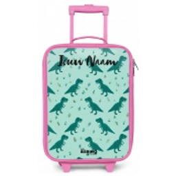 Dinos - Patroon - Groen Kinderkoffer - Roze klein -zz3dotto