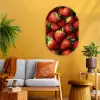 Aardbei - Fruit - Rood Wandcirkel Ovaal Glas middel -sfeer4
