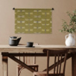 Libellen - Patroon - Groen Wandkleed katoen klein 269 -sfeer6