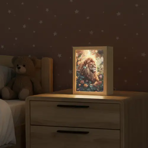 Leeuw - Dieren - Bloemen - Jungle Light Box met kabel klein -sfeer1_kind