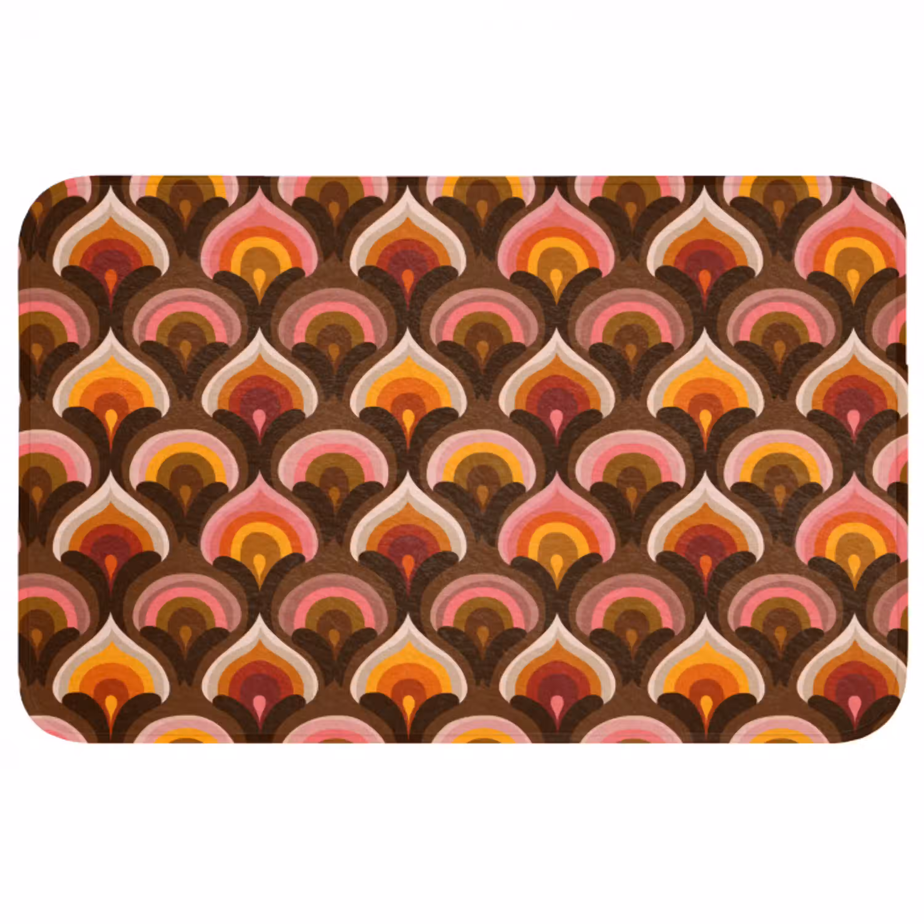 Patroon - Retro - Kleurrijk Badmat middel 997 -3d