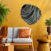 Lijnen - Patroon - Abstract - Wit Wandcirkel Organisch Plexiglas middel -sfeer4