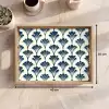Klassiek - Motief - Blauw Dienblad Rechthoek middel 911 -USP_Formaat